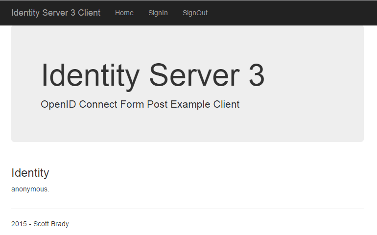 Form Post Client Homepage