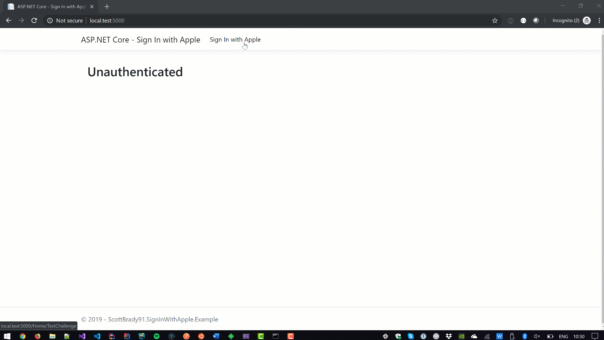 Implementing Sign in with Apple in ASP.NET Core